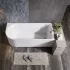 Vasca da bagno angolare lato sinistro 75x170 cm scarico incluso Corinne 