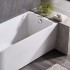 Vasca da bagno angolare lato sinistro 75x170 cm scarico incluso Corinne 