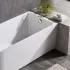 Vasca da bagno angolare lato sinistro 75x170 cm scarico incluso Corinne 