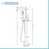 Miscelatore vasca freestanding a pavimento nero opaco tondo 
