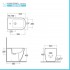 Sanitari filomuro nero opaco Rimless Rak serie Metropolitan copriwc soft-close