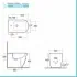 Sanitari filomuro nero opaco Rimless Rak serie Metropolitan copriwc soft-close