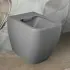 Wc filomuro grigio opaco senza brida Rak serie Metropolitan doppio scarico