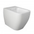 Wc filomuro bianco opaco senza brida Rak serie Metropolitan doppio scarico