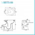 WC bidet combinato per anziani e disabili H 49 cm scarico parete