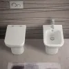 Wc filomuro bianco lucido senza brida con scarico multiplo  Plana
