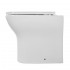 Sanitari filomuro senza brida bianco lucido con sedile soft-close  Plana