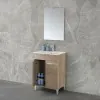 Mobile bagno a terra 60 cm rovere tropea con 2 ante lavabo e specchio  Martha