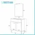 Mobile bagno a terra 60 cm rovere tropea con 2 ante lavabo e specchio  Martha