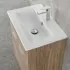 Mobile bagno a terra 60 cm rovere tropea con 2 ante lavabo e specchio  Martha