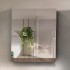 Mobile bagno sospeso 55 cm rovere scuro con specchio contenitore  Mona