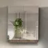 Mobile bagno sospeso 55 cm rovere scuro con specchio contenitore  Mona