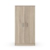 Mobile scarpiera H 180 cm in legno rovere canadese con ante e ripiani regolabili