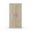 Mobile scarpiera H 180 cm in legno rovere canadese con ante e ripiani regolabili