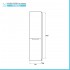 Pensile bagno sospeso rovere fumo e blu pastello H 140 ante soft-close Iris