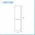 Pensile bagno sospeso bianco lucido con ante soft-close H 140  Eva