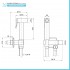 Idroscopino per wc e bidet nero opaco quadrato con supporto e flessibile 90 cm