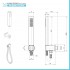 Set doccia incasso Kubo con soffione a muro 25x52 cm e kit doccia