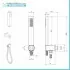 Set doccia incasso Kubo con soffione a muro 25x52 cm e kit doccia