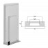 Set doccia incasso Kubo con soffione a muro 25x52 cm e kit doccia