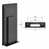 Set doccia incasso Kubo nero opaco soffione a muro 25x52 con cascata