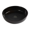 Lavabo da appoggio tondo 38,5 cm nero lucido in ceramica  Zelos