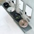 Lavabo da appoggio tondo 33 cm nero lucido in ceramica  Zelos