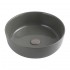 Lavabo da appoggio grigio cemento tondo 38,5 cm in ceramica  Zelos