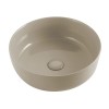Lavabo da appoggio sabbia tondo 38,5 cm  in ceramica  Zelos