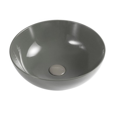 Lavabo da appoggio a ciotola 38,5 cm grigio cemento in ceramica  Espeon
