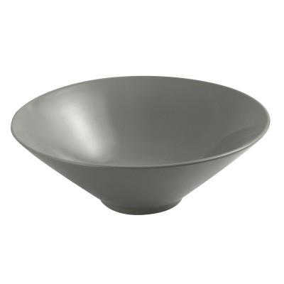 Lavabo da appoggio slim 40,5 cm grigio cemento in ceramica  Paras