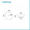 Lavabo da appoggio 33 cm sabbia con rilievi sul fondo  Logos