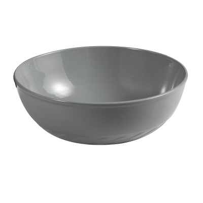 Lavabo da appoggio 33 cm grigio cemento con rilievi sul fondo  Logos