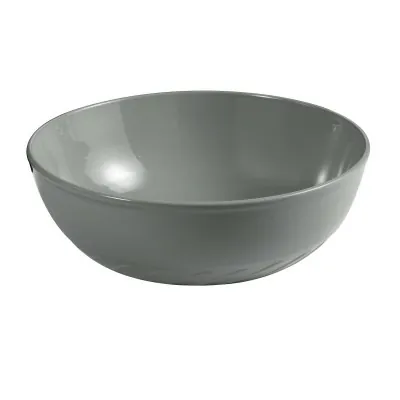 Lavabo da appoggio 33 cm grigio cemento con rilievi sul fondo  Logos