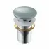 Piletta click clack con tappo grigio cemento in ceramica senza troppopieno 