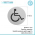 Targhetta wc disabili in alluminio spazzolato fissaggio con biadesivo 
