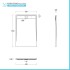 Piatto doccia 80x120 bianco pietra in resina riducibile con canalina Argo