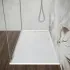 Piatto doccia 70x140 bianco pietra in resina riducibile con canalina Argo