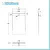 Piatto doccia 70x140 bianco pietra in resina riducibile con canalina Argo