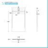 Piatto doccia 80x140 bianco pietra in resina riducibile con canalina Argo