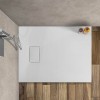 Piatto doccia 70x80 cm bianco effetto pietra in resina riducibile Agorà
