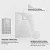 Piatto doccia 90x90 cm bianco effetto pietra in resina riducibile Agorà
