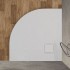 Piatto doccia 80x80 semicircolare bianco pietra in resina riducibile Agorà