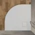 Piatto doccia 80x80 semicircolare bianco pietra in resina riducibile Agorà