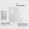 Piatto doccia 80x80 semicircolare bianco pietra in resina riducibile Agorà
