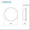 Scaldasalviette elettrico Miros O a specchio 31,5 cm argento 70W  