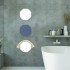 Scaldasalviette elettrico Nazca 29,5 cm azzurro opaco in ceramica 70W 