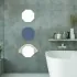 Scaldasalviette elettrico Nazca 29,5 cm azzurro opaco in ceramica 70W 