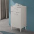 Base mobile multiuso 45x85 cm grigio calce con anta e cassetto soft-close Moon