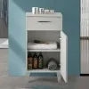 Base mobile multiuso 45x85 cm grigio calce con anta e cassetto soft-close Moon
